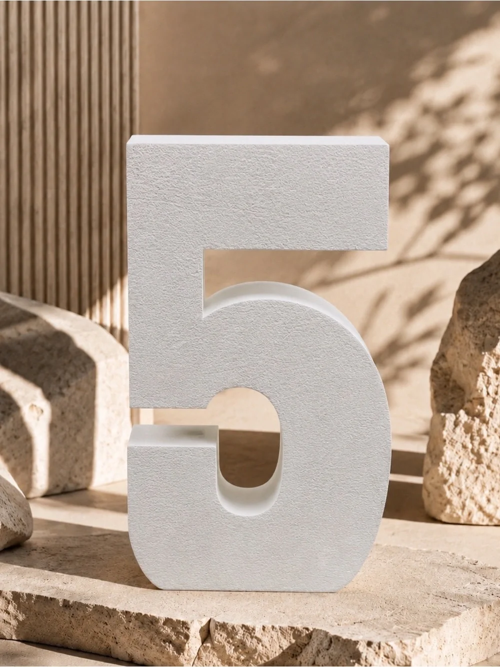 Large Decorative Foam Number 5 / 30” Tall Event Props